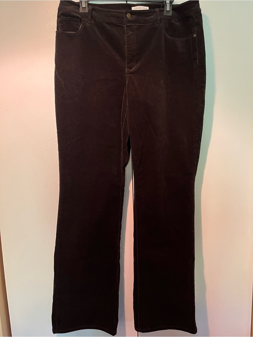 Coldwater Creek Women's Dark Brown Boot Cut Corduroy Jeans